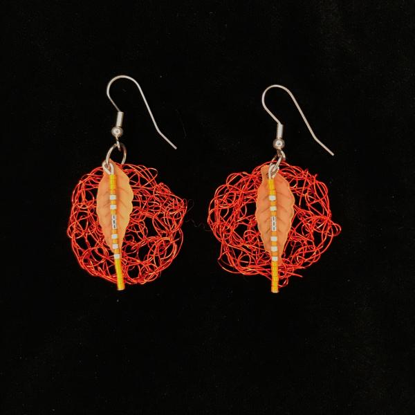 Crochet Scarlet Earrings picture