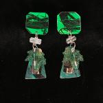 Green Leaf Earrings