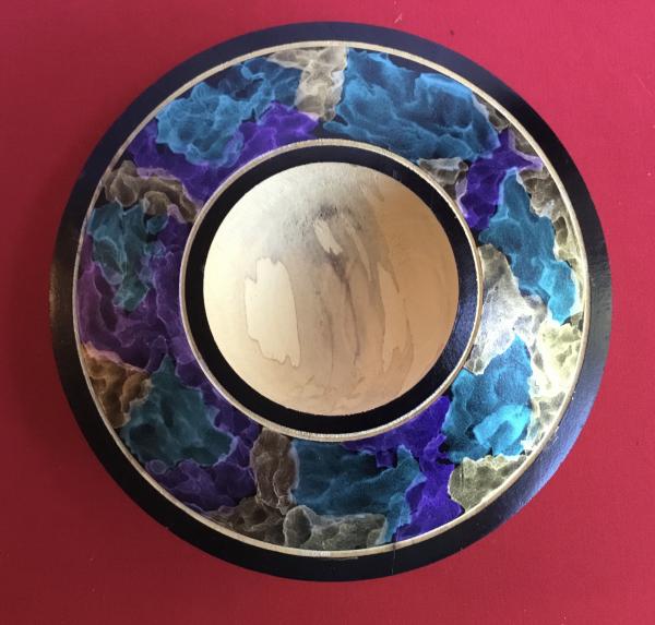 Sycamore Bowl with Airbrush Color Rim