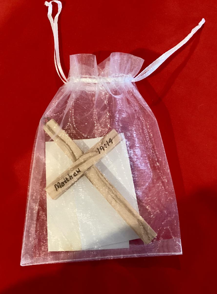 Olive Wood Cradle Cross picture