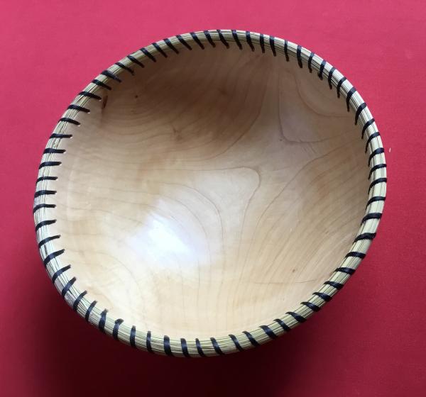 Maple Bowl with Sweetgrass Rim