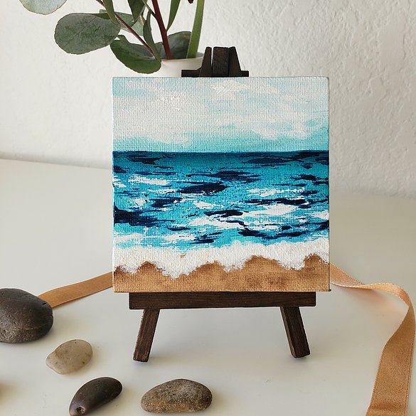 Mini Oceans #12 with easel