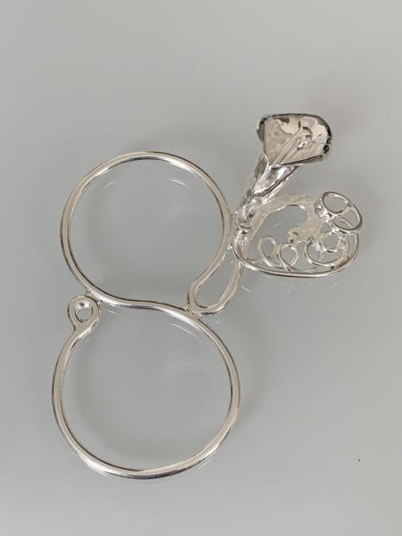 Scarf ring figure 8, silver plated