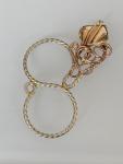 Scarf ring figure 8 mixed metals
