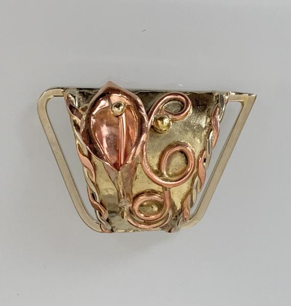 Small scarf ring, mixed metals
