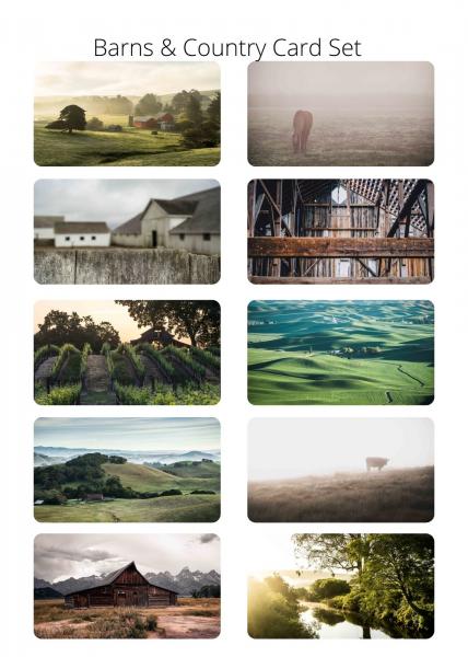 Greeting Card Gift Set-- Country Scenes, Set of 10 picture