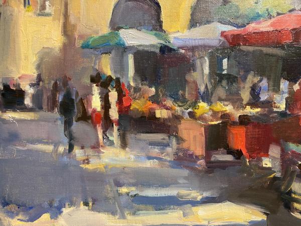 Market Square - 16" x 20" - oil on linen-lined panel picture