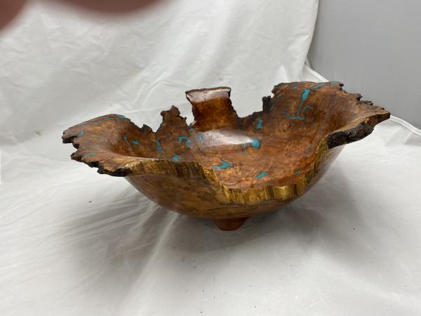Footed Cherry Burl Bowl picture