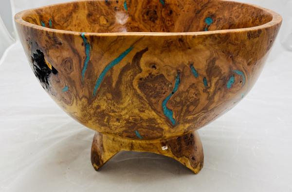 Footed Cherry Burl Bowl picture