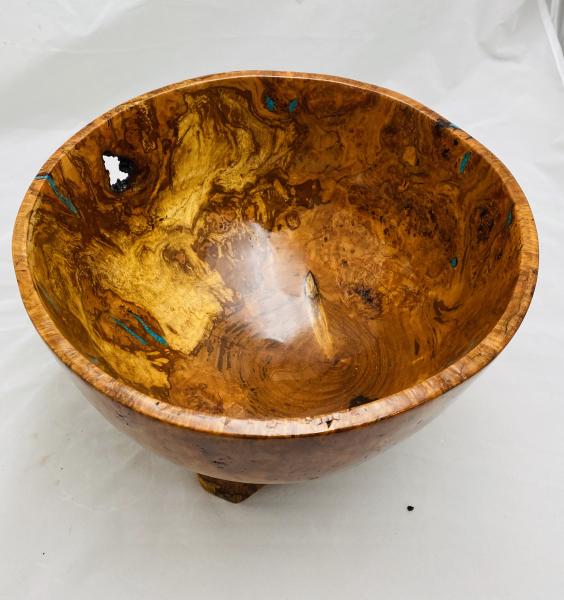 Footed Cherry Burl Bowl picture