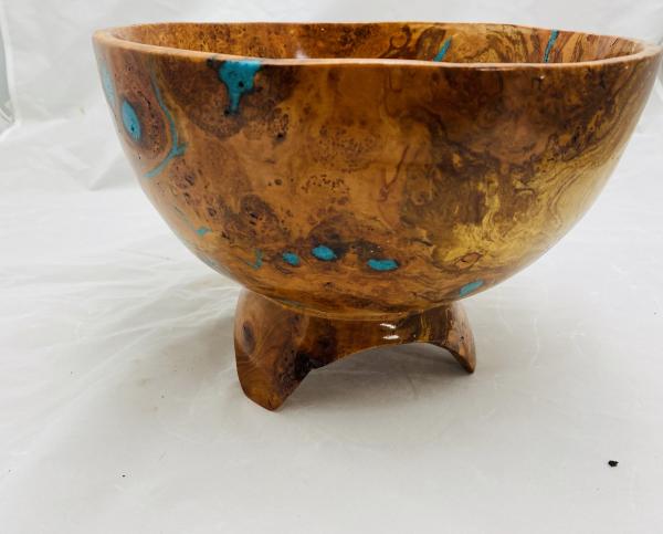 Footed Cherry Burl Bowl picture