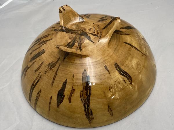 Maple footed Bowl with burl and ambrosia picture