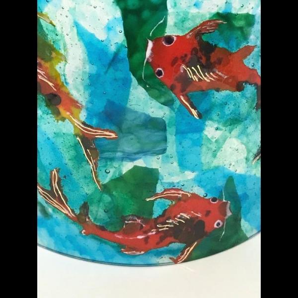 Swimming Koi Candle Screen picture