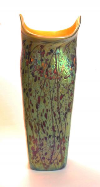 Fall into Spring, Vase, Yellow interior, Green exterior