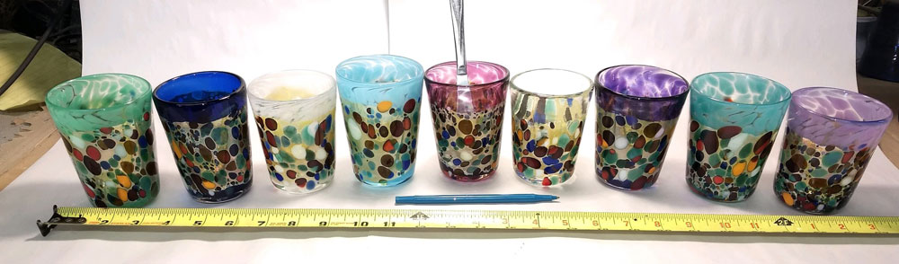 Drinking glasses, smaller siping cups picture