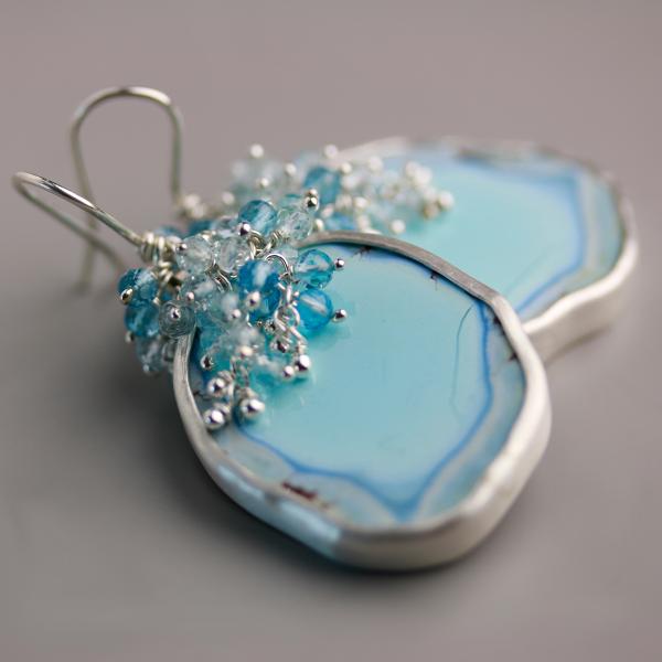 Lavender Turquoise Draped with Blue Topaz picture