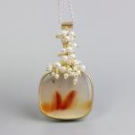 Montana Moss Agate and Draped Pearls