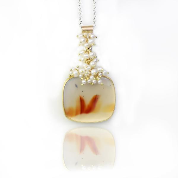 Montana Moss Agate and Draped Pearls picture