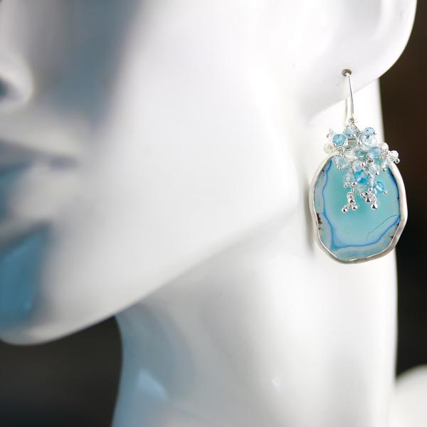 Lavender Turquoise Draped with Blue Topaz picture