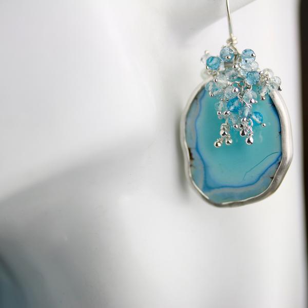 Lavender Turquoise Draped with Blue Topaz picture