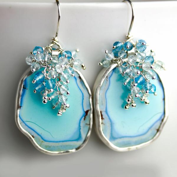 Lavender Turquoise Draped with Blue Topaz picture