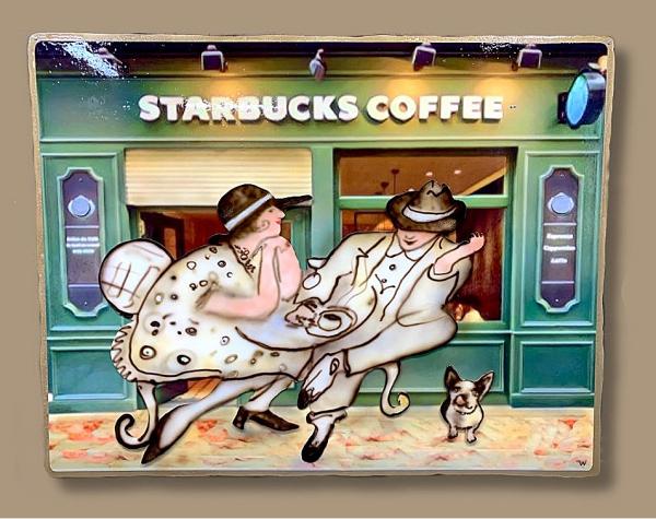 "AT STARBUCKS CAFE"