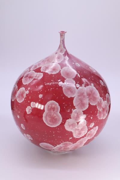 Bottle with Cherry Blossom Crystal Glaze. picture
