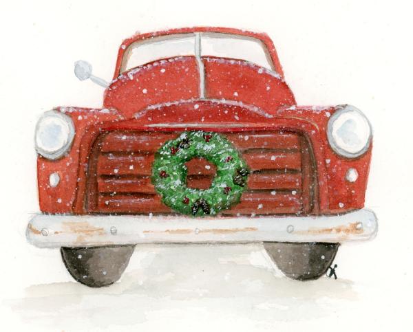 Red Christmas Truck