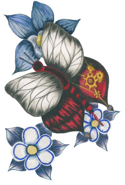 Steampunk Vampire Butterfly