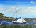Blue Sailboat