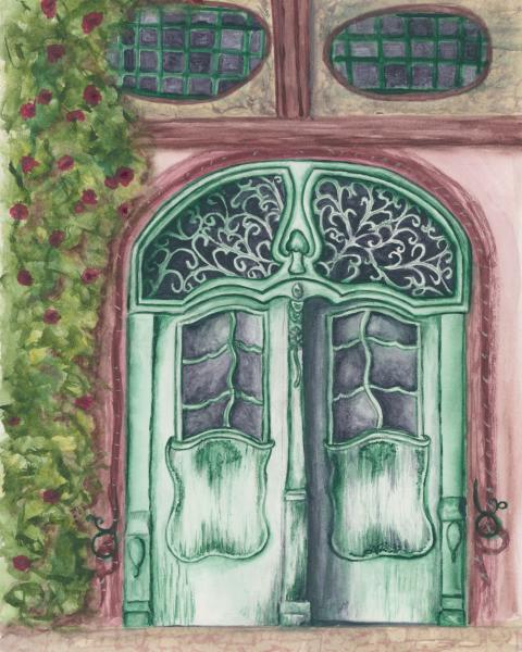 Victorian Green Door