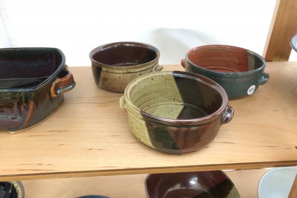 Salad/Soup bowl - Mamo/Cal Red glazes picture