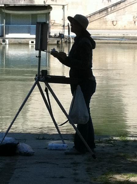 Morning on the Tiber, St. Peters Basilica, Rome picture