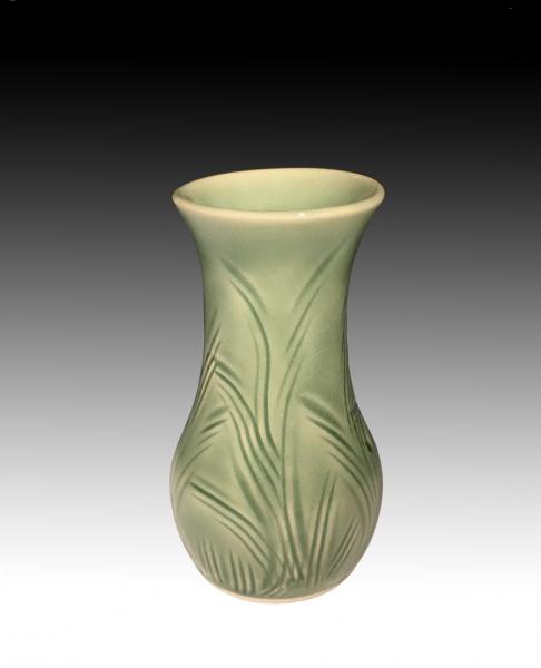 7" Green Vase