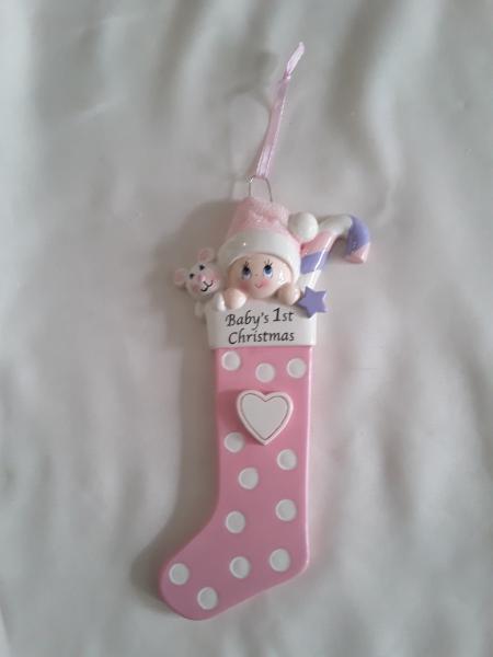Pink Long Baby Stocking