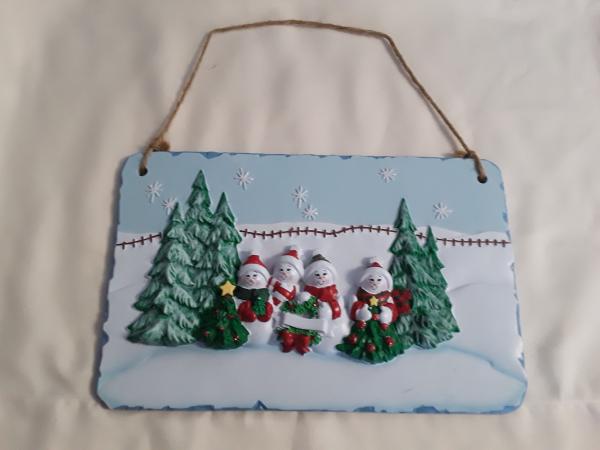 Snowman Scene Door Sign  (click to see variants) picture