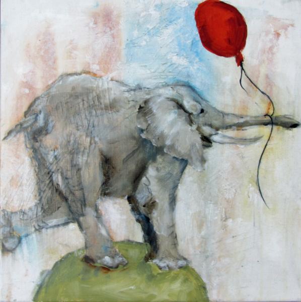 Elephant with a Balloon
