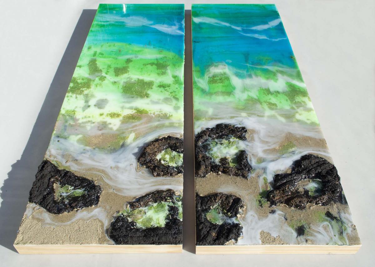 Green Blue Sea (set of two) picture