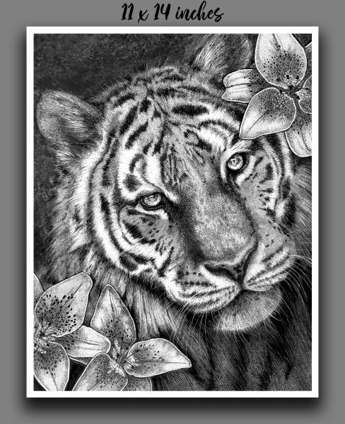 'Tiger in Lilies' Reproduction