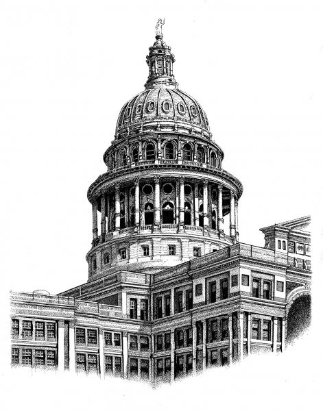 'Texas State Capitol' Reproduction picture