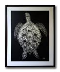 'Sea Turtle' Ink Drawing