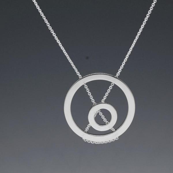 Girder Sterling Silver Pendant With High Polished Silver Finish | 20" Adjustable Silver Cable Chain picture