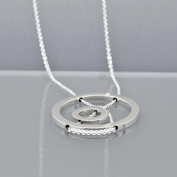 Girder Sterling Silver Pendant With High Polished Silver Finish | 20" Adjustable Silver Cable Chain picture