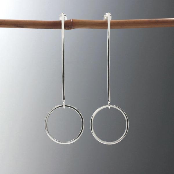 Gitana Silver Hoop Earrings 2.0 With High Polished Silver Finish | Silver Post Earrings