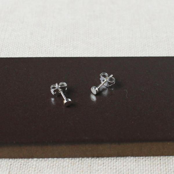 Tiny Barrel Sterling Silver Earrings With High Polished Silver Finish | Silver Post Earrings picture