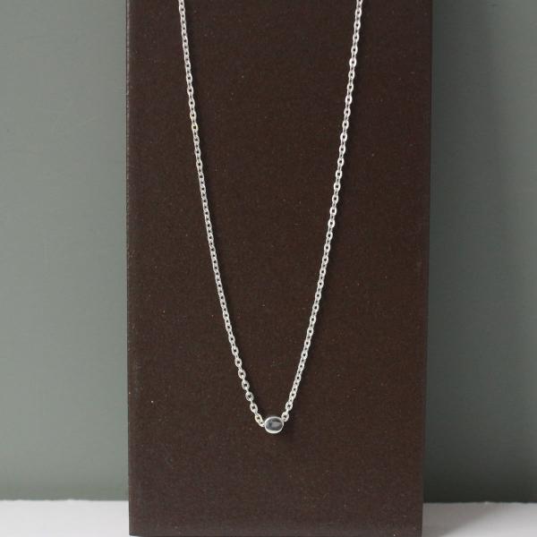 Tiny Barrel Sterling Silver Pendant With High Polished Silver Finish | Adjustable Cable Silver Chain picture