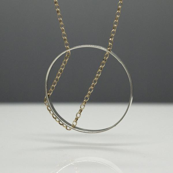SUN Silhouette Sterling Silver Pendant With High Polished Silver Finish | 20" Adjustable Gold Filled Silver Chain