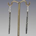 Slab Dotted Sterling Silver Earrings With Oxidized Silver Finish | French Wire Silver Earrings