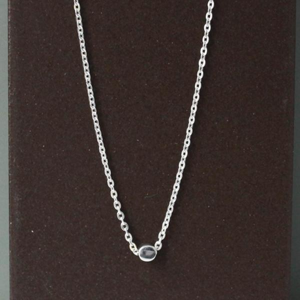 Tiny Barrel Sterling Silver Pendant With High Polished Silver Finish | Adjustable Cable Silver Chain picture