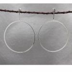 Gitana Silver Hoop Earrings With High Polished Silver Finish | Silver Post Earrings